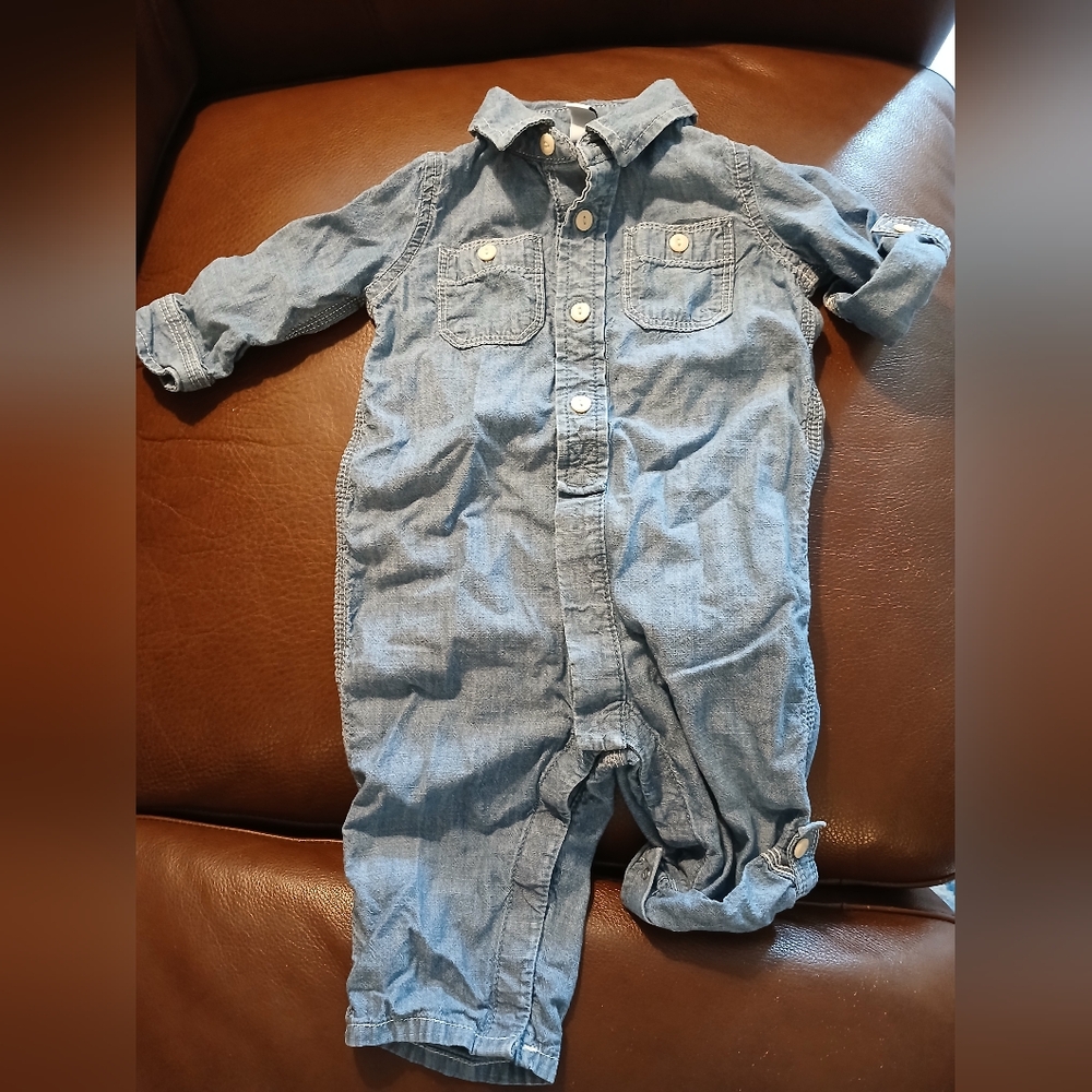Chambray Buttonup One Piece